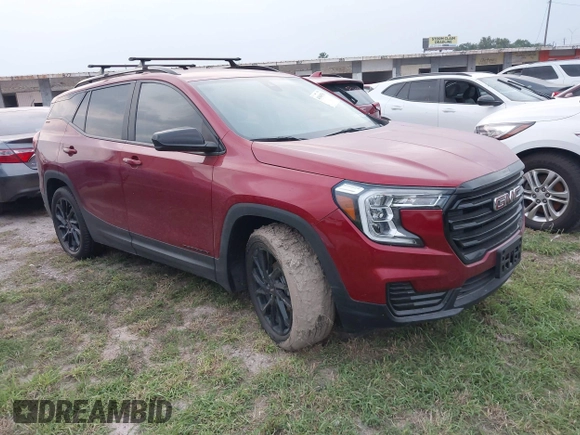 2023 GMC Terrain SLE with VIN 3GKALMEG4PL242669, listed as a IAAI auction lot 41948556 with Not provided miles and . Bid and sale history available at DreamBid. Image 1.