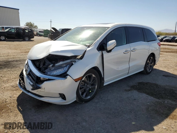 2022 Honda Odyssey Elite z VIN 5FNRL6H91NB009531, wystawiony jako Copart lot #54019135 z przebiegiem 77 822 mil mil oraz Szkoda całkowita • Salvage title. Historia ofert i sprzedaży dostępna na DreamBid. Obrazek 1.