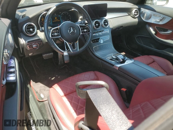 2021 Mercedes-Benz C 300 with VIN W1KWK8DB8MG054955, listed as a Copart auction lot 59444314 with 36,114 mi miles and Salvage Title. Bid and sale history available at DreamBid. Image 8.