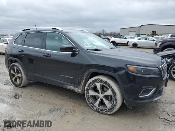 2019 Jeep Cherokee Limited with VIN 1C4PJMDX7KD268890, listed as a Copart auction lot 48292965 with 106,480 mi miles and Salvage Title. Bid and sale history available at DreamBid. Image 4.