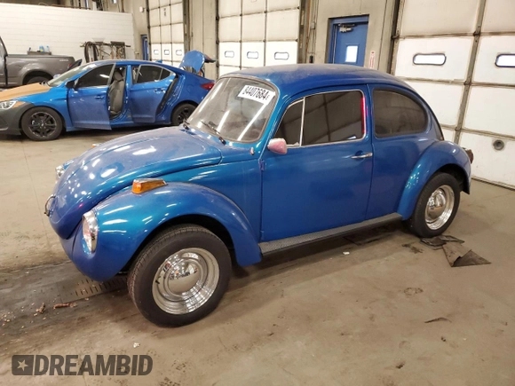 1974 Volkswagen Beetle with VIN 1342607792, listed as a Copart auction lot 84407684 with 26,610 mi miles and Salvage Title. Bid and sale history available at DreamBid. Image 1.