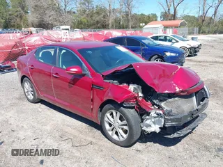 2013 Kia Optima EX with VIN 5XXGN4A70DG242438, listed as a IAAI auction lot 41812356 with 105,000 mi miles. Bid and sale history available at carsss.com. Image 1.