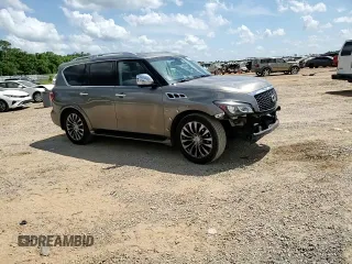 2017 Infiniti QX80 with VIN JN8AZ2NFXH9643163, listed as a Copart auction lot 54814805 with 199,586 mi miles and Salvage title. Bid and sale history available at DreamBid. Image 15.