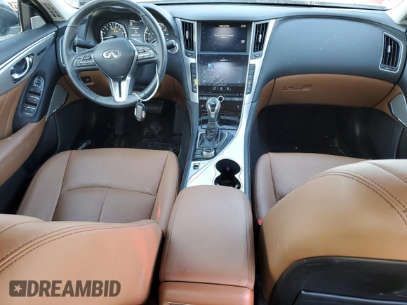 2023 Infiniti Q50 Luxe with VIN JN1EV7BR9PM542294, listed as a Copart auction lot 88853365 with 13,295 mi miles and Salvage title. Bid and sale history available at DreamBid. Image 8.