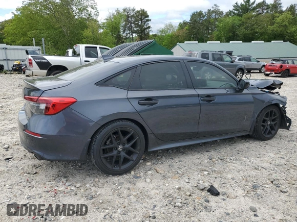 2023 Honda Civic Sport with VIN 2HGFE2F53PH521053, listed as a Copart auction lot 57096835 with 55,800 mi miles and Salvage title. Bid and sale history available at DreamBid. Image 3.
