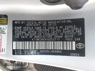 2005 Toyota Avalon XL z VIN 4T1BK36B45U052711, wystawiony jako IAAI lot #42363850 z przebiegiem 175 331 mil mil oraz . Historia ofert i sprzedaży dostępna na DreamBid. Obrazek 9.