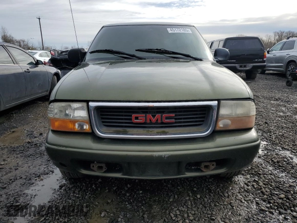 2001 GMC Jimmy SLE with VIN 1GKDT13W912219905, listed as a Copart auction lot 45172185 with 0 mi miles and Salvage Title. Bid and sale history available at carsss.com. Image 5.