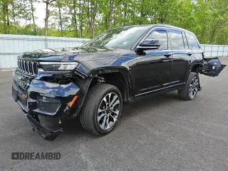 2022 Jeep Grand Cherokee Overland with VIN 1C4RJHDG6N8605367, listed as a Copart auction lot 54535385 with 75,040 mi miles and Clean title. Bid and sale history available at DreamBid. Image 1.