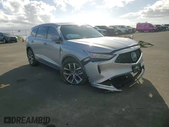 2022 Acura MDX w/Technology Package with VIN 5J8YD9H49NL007619, listed as a Copart auction lot 80337144 with 57,335 mi miles and Salvage Title. Bid and sale history available at carsss.com. Image 12.