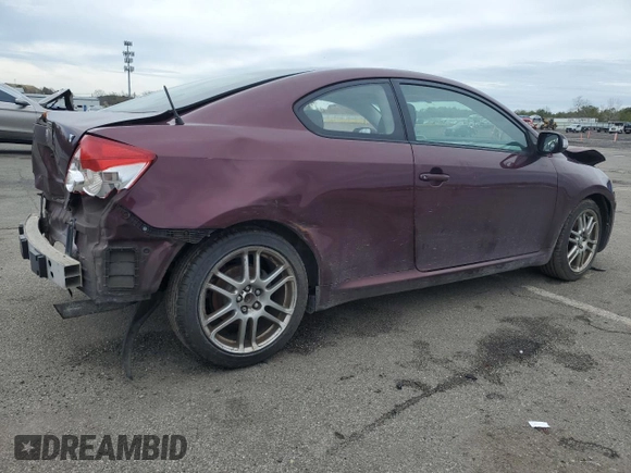 2007 Scion tC Spec with VIN JTKDE177X70202844, listed as a Copart auction lot 51655225 with 162,874 mi miles and Salvage Title. Bid and sale history available at carsss.com. Image 3.