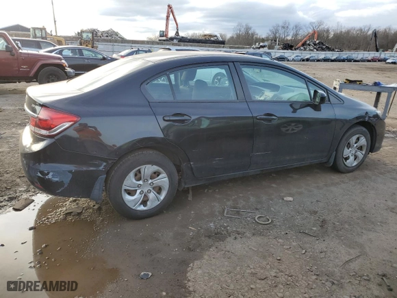 2015 Honda Civic Sedan LX with VIN 19XFB2F59FE259055, listed as a Copart auction lot 44831404 with 118,292 mi miles and Salvage Title. Bid and sale history available at carsss.com. Image 3.