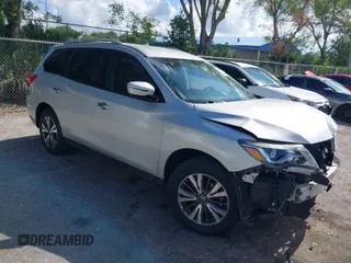 2017 Nissan Pathfinder S with VIN 5N1DR2MN4HC653476, listed as a IAAI auction lot 39283306 with 103,274 mi miles and . Bid and sale history available at DreamBid. Image 1.