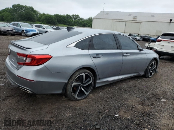 2021 Honda Accord Sport with VIN 1HGCV2F37MA011736, listed as a Copart auction lot 45383575 with Not provided miles and Salvage title. Bid and sale history available at DreamBid. Image 3.