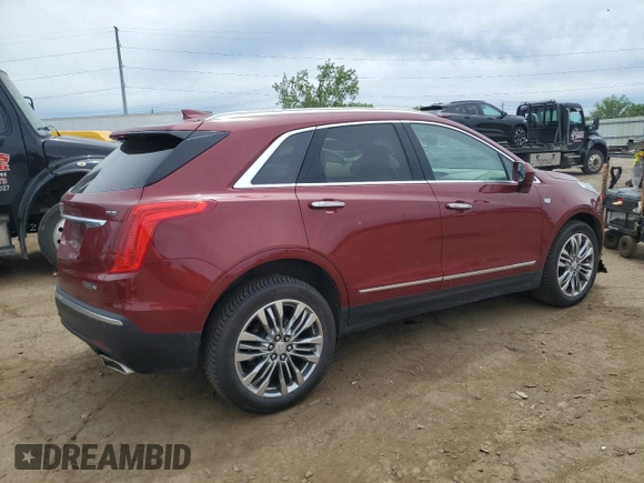 2017 Cadillac XT5 Premium Luxury AWD with VIN 1GYKNERSXHZ303283, listed as a Copart auction lot 58002925 with 55,867 mi miles and Clean title. Bid and sale history available at DreamBid. Image 3.