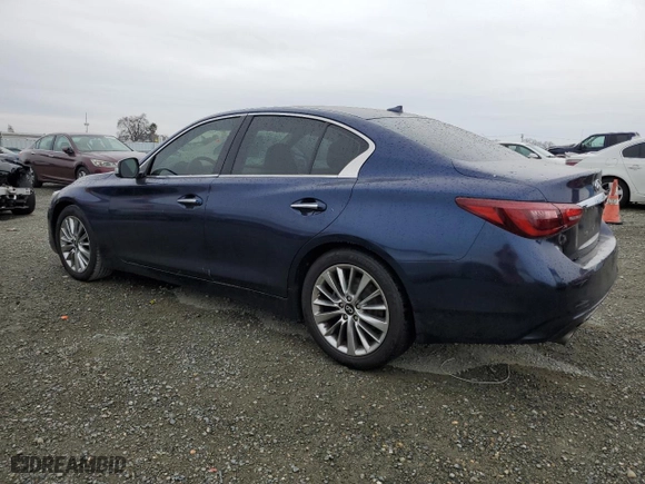 2020 Infiniti Q50 EDITION 30 with VIN JN1EV7AP9LM205974, listed as a Copart auction lot 43288145 with 144,454 mi miles and Salvage Title. Bid and sale history available at carsss.com. Image 2.