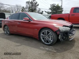 2014 Infiniti Q50 Hybrid Premium with VIN JN1AV7AR2EM702478, listed as a Copart auction lot 53332775 with 115,142 mi miles and Clean Title. Bid and sale history available at DreamBid. Image 4.