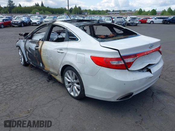 2014 Hyundai Azera Limited with VIN KMHFH4JG7EA354729, listed as a IAAI auction lot 42083456 with Not provided miles and . Bid and sale history available at DreamBid. Image 3.