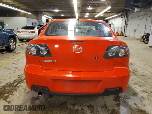 2008 Mazda 3 i Sport with VIN JM1BK32F281790185, listed as a Copart auction lot 45004935 with 147,659 mi miles and Salvage Title. Bid and sale history available at DreamBid. Image 6.