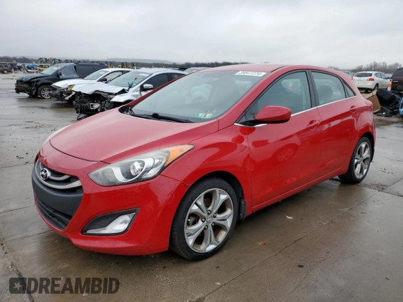 2013 Hyundai Elantra GT with VIN KMHD35LEXDU090619, listed as a Copart auction lot 39547274 with 104,254 mi miles and Non Repairable. Bid and sale history available at carsss.com. Image 1.