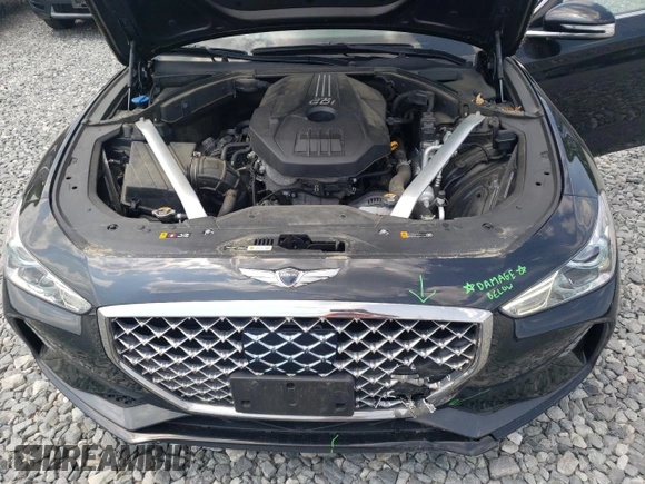 2021 Genesis G70 2.0T with VIN KMTG34LA0MU079767, listed as a Copart auction lot 59688405 with 51,115 mi miles and Salvage title. Bid and sale history available at DreamBid. Image 11.