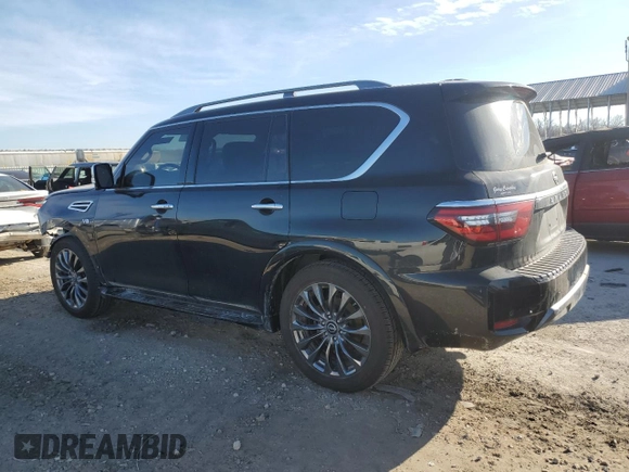 2021 Nissan Armada Platinum with VIN JN8AY2DB5M9795010, listed as a Copart auction lot 85246394 with 53,892 mi miles and Salvage Title. Bid and sale history available at carsss.com. Image 2.