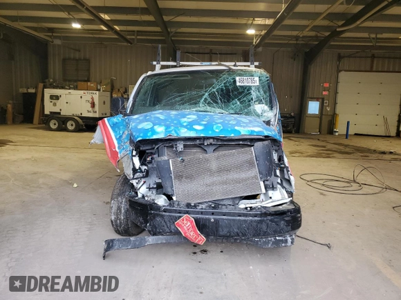 2019 Chevrolet Express Cargo with VIN 1GCWGAFP1K1170896, listed as a Copart auction lot 46810785 with Not provided miles and Salvage title. Bid and sale history available at DreamBid. Image 5.