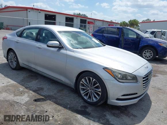 2017 Genesis G80 3.8L z VIN KMHGN4JE5HU194946, wystawiony jako IAAI lot #42108731 z przebiegiem 155 495 mil mil oraz . Historia ofert i sprzedaży dostępna na DreamBid. Obrazek 1.
