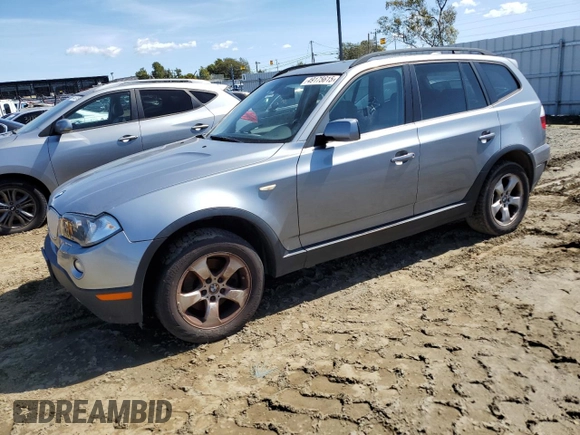2008 BMW X3 3.0si with VIN WBXPC93498WJ07651, listed as a Copart auction lot 49175615 with 169,001 mi miles and Clean Title. Bid and sale history available at carsss.com. Image 1.