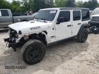 2021 Jeep Wrangler Unlimited Sport S z VIN 1C4HJXDN8MW678979, wystawiony jako Copart lot #57180015 z przebiegiem 43 335 mil mil oraz Szkoda całkowita • Salvage title. Historia ofert i sprzedaży dostępna na DreamBid. Obrazek 1.