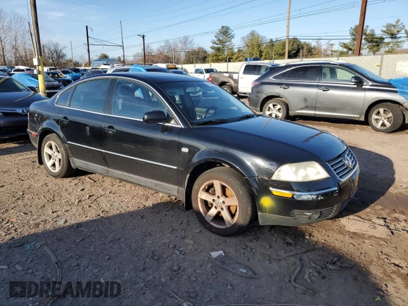 2004 Volkswagen Passat GLX with VIN WVWRH63BX4P143681, listed as a Copart auction lot 86345314 with 186,634 mi miles and Salvage title. Bid and sale history available at DreamBid. Image 4.