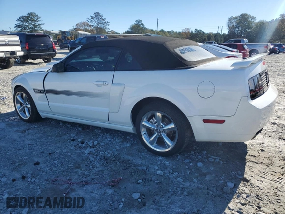 2007 Ford Mustang GT Deluxe with VIN 1ZVFT85H575232313, listed as a Copart auction lot 50304165 with 105,322 mi miles and Salvage Title. Bid and sale history available at carsss.com. Image 2.