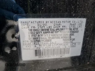 2023 Nissan Kicks S with VIN 3N1CP5BV7PL505032, listed as a Copart auction lot 52520275 with 53,877 mi miles and Salvage Title. Bid and sale history available at DreamBid. Image 15.