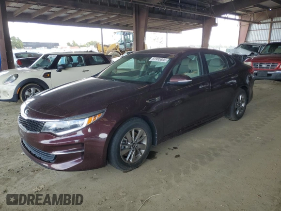 2016 Kia Optima LX Turbo with VIN 5XXGT4L11GG036452, listed as a Copart auction lot 50985605 with 106,581 mi miles and Clean Title. Bid and sale history available at carsss.com. Image 1.