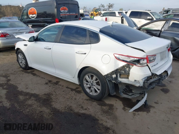 2018 Kia Optima LX with VIN 5XXGT4L37JG184209, listed as a IAAI auction lot 41905891 with 109,931 mi miles. Bid and sale history available at carsss.com. Image 3.