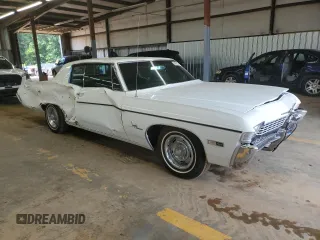 1968 Chevrolet Impala с VIN 164478U192910, выставлен на аукционе Copart как лот 61403315 с пробегом 97 259 миль миль и Списание • Salvage title. История ставок и продаж доступна на DreamBid. Изображение 4.
