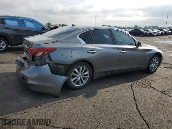 2014 Infiniti Q50 Premium with VIN JN1BV7AP3EM691249, listed as a Copart auction lot 59920285 with 168,208 mi miles and Salvage title. Bid and sale history available at DreamBid. Image 3.