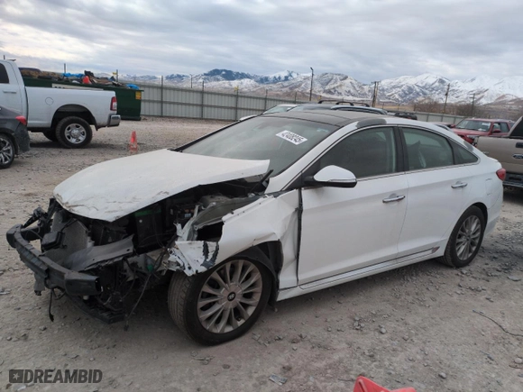 2015 Hyundai Sonata 2.4L Sport with VIN 5NPE34AF2FH033911, listed as a Copart auction lot 42408245 with 112,059 mi miles and Salvage Title. Bid and sale history available at carsss.com. Image 1.