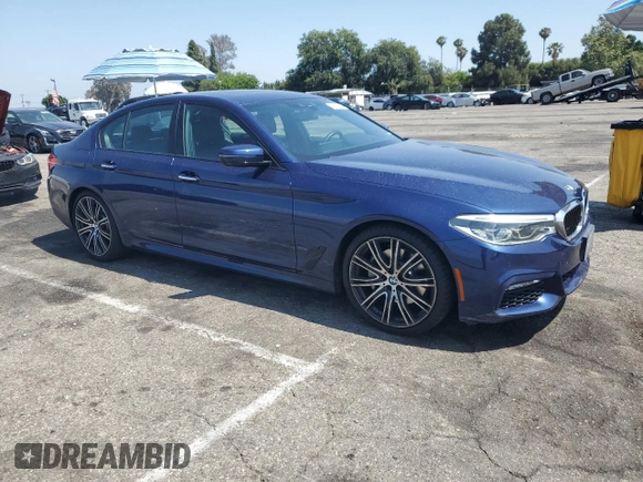 2018 BMW 5 Series 540i with VIN WBAJE5C51JWA94673, listed as a Copart auction lot 59807825 with 77,051 mi miles and Salvage title. Bid and sale history available at DreamBid. Image 4.