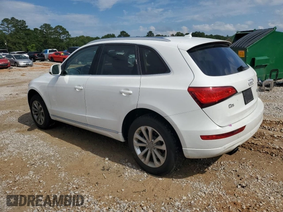 2014 Audi Q5 Premium Plus with VIN WA1LFAFP5EA101925, listed as a Copart auction lot 58351255 with 107,126 mi miles and Salvage title. Bid and sale history available at DreamBid. Image 2.