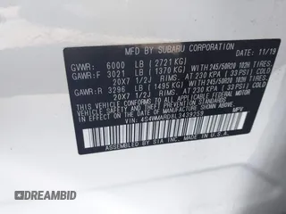 2020 Subaru Ascent Touring z VIN 4S4WMARD8L3439259, wystawiony jako IAAI lot #41643038 z przebiegiem 50 260 mil mil oraz . Historia ofert i sprzedaży dostępna na DreamBid. Obrazek 9.