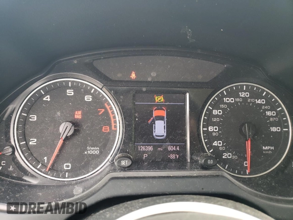 2010 Audi Q5 Premium Plus with VIN WA1LKAFPXAA047477, listed as a Copart auction lot 61100405 with 126,396 mi miles and Salvage title. Bid and sale history available at DreamBid. Image 9.