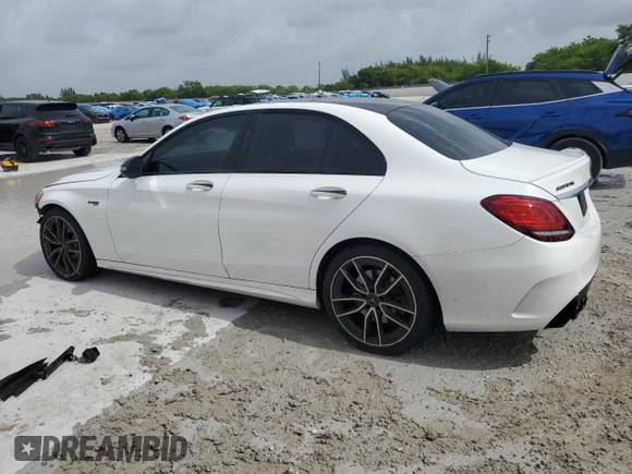 2019 Mercedes-Benz C 43 AMG with VIN 55SWF6EB9KU289078, listed as a Copart auction lot 61717885 with 64,168 mi miles and Salvage title. Bid and sale history available at DreamBid. Image 2.