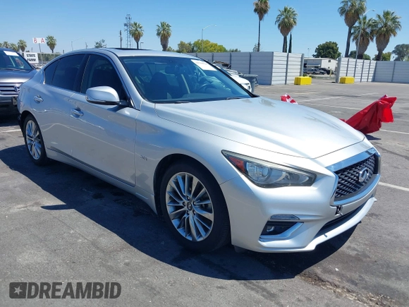 2018 Infiniti Q50 Luxe with VIN JN1EV7AP6JM352203, listed as a IAAI auction lot 42708336 with 79,994 mi miles and . Bid and sale history available at DreamBid. Image 1.