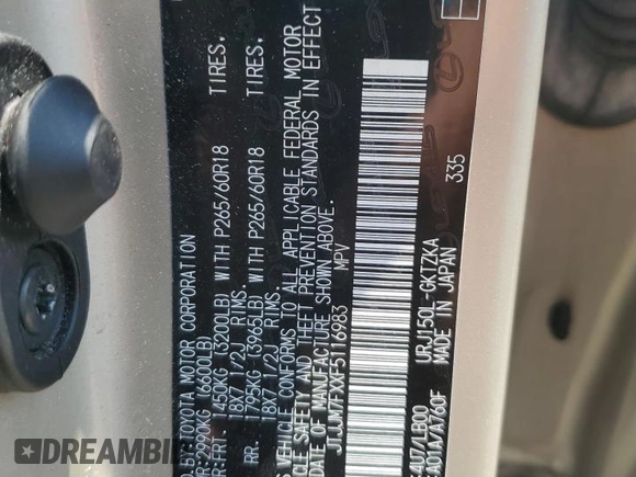2015 Lexus GX 460 Luxury с VIN JTJJM7FXXF5116983, выставлен на аукционе Copart как лот 60113355 с пробегом 152 358 миль миль и Списание • Salvage title. История ставок и продаж доступна на DreamBid. Изображение 13.