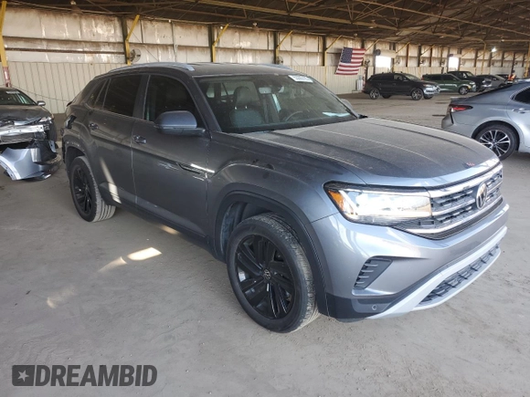 2022 Volkswagen Atlas SE with VIN 1V2HE2CA0NC228640, listed as a Copart auction lot 53285105 with 56,017 mi miles and Salvage title. Bid and sale history available at DreamBid. Image 4.