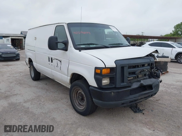 2013 Ford Econoline Cargo Commercial with VIN 1FTNE2EW9DDB02704, listed as a IAAI auction lot 42596289 with 243,629 mi miles and . Bid and sale history available at DreamBid. Image 1.