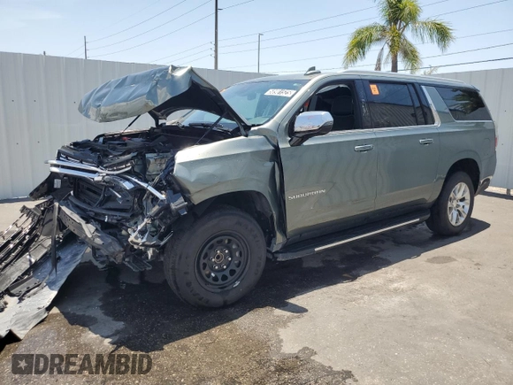2023 Chevrolet Suburban Premier с VIN 1GNSCFKD5PR457726, выставлен на аукционе Copart как лот 58901525 с пробегом Не указан миль и На запчасти • Non repairable. История ставок и продаж доступна на DreamBid. Изображение 1.