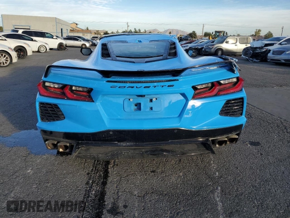 2021 Chevrolet Corvette 3LT with VIN 1G1YC2D45M5118887, listed as a Copart auction lot 76981044 with 0 mi miles and Salvage Title. Bid and sale history available at carsss.com. Image 6.