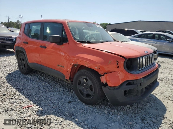 2017 Jeep Renegade Sport with VIN ZACCJAAH1HPF17141, listed as a Copart auction lot 53428695 with 133,877 mi miles and Salvage title. Bid and sale history available at DreamBid. Image 4.
