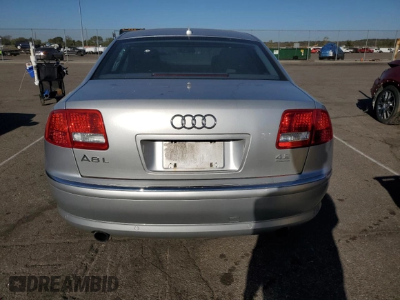 2007 Audi A8 L 4.2L with VIN WAUMV44E77N025911, listed as a Copart auction lot 74821004 with 184,166 mi miles and Salvage Title. Bid and sale history available at carsss.com. Image 6.